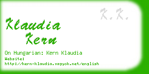 klaudia kern business card